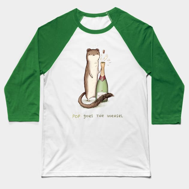 Pop Goes the Weasel Baseball T-Shirt by Sophie Corrigan